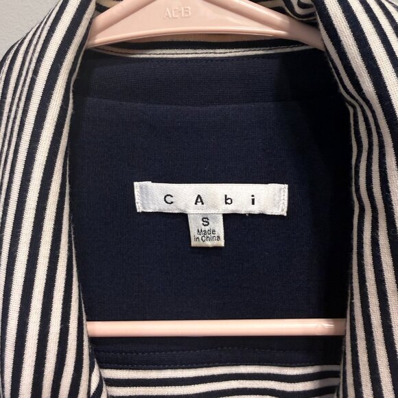 CAbi Life Jacket Blazer Nautical Navy & White Stripe Sz S - Picture 3 of 8